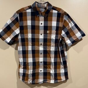Carhartt short sleeve plaid shirt L